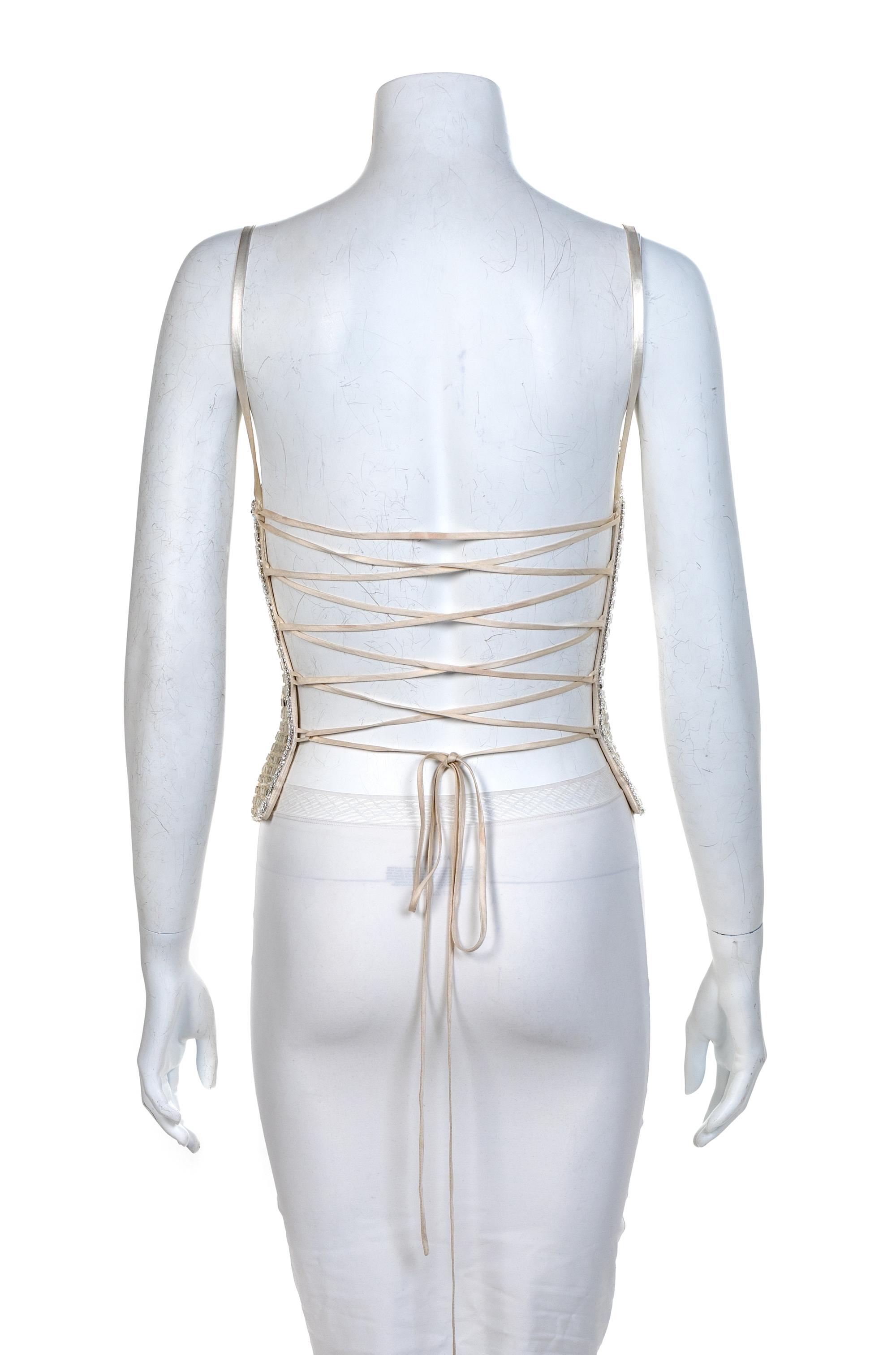 Two Beaded Tops: Badgley Mischka and J&M Costumers Hollywood, 1990-2000s No size label