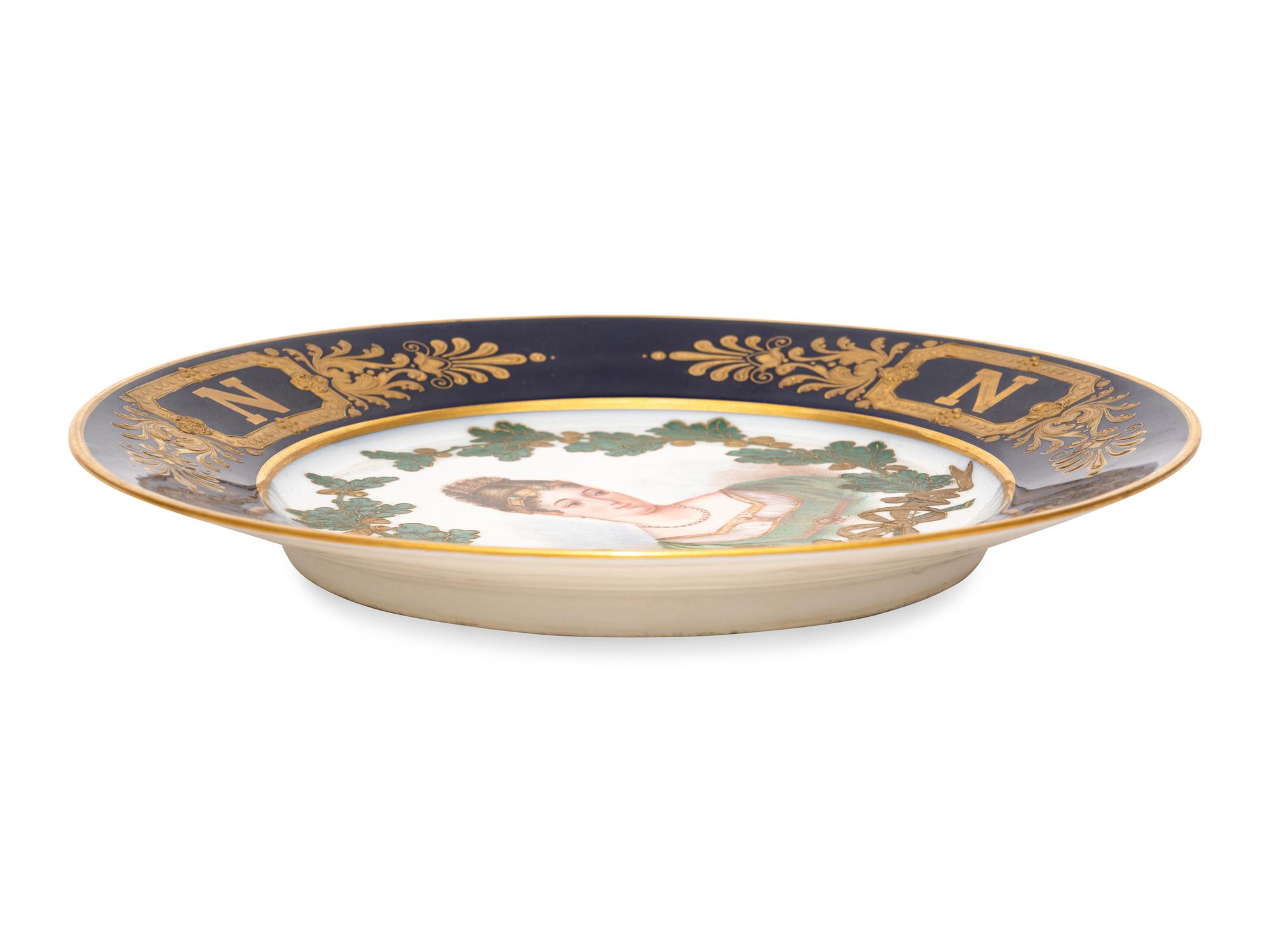 A Sèvres Style Porcelain Cabinet Plate