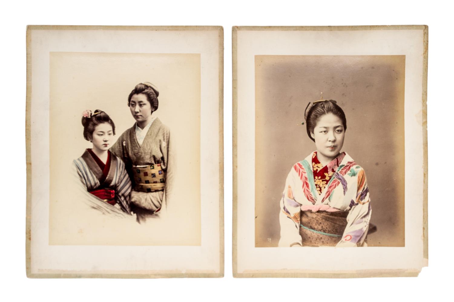 (ASIAN) Album of colorized photographic prints of late 19th-century Japan