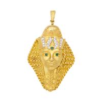 HAMMERMAN BROTHERS, YELLOW GOLD, DIAMOND AND EMERALD CONVERTIBLE NECKLACE