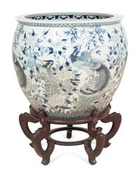 A Massive Chinese Blue and White Porcelain Jardinière