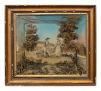 A Diorama Depicting a Couple in an Outdoor Setting (18th/19th Century)