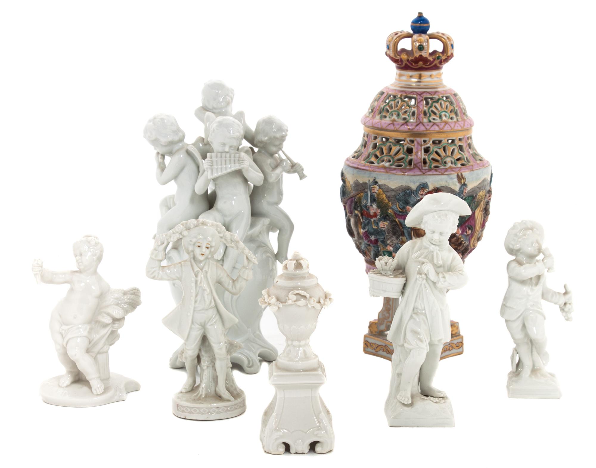 A Collection of Blanc de Chine Articles Height of first 4 inches.