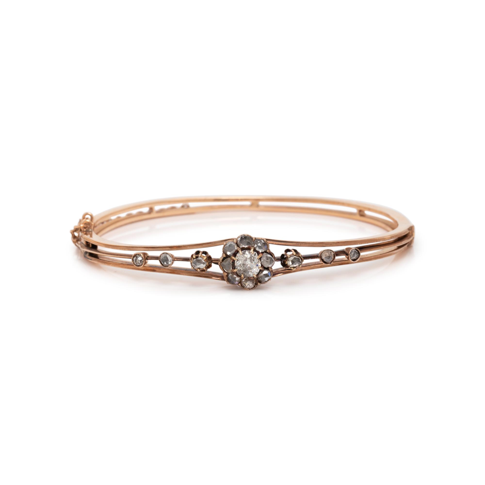 ROSE GOLD AND DIAMOND BANGLE BRACELET