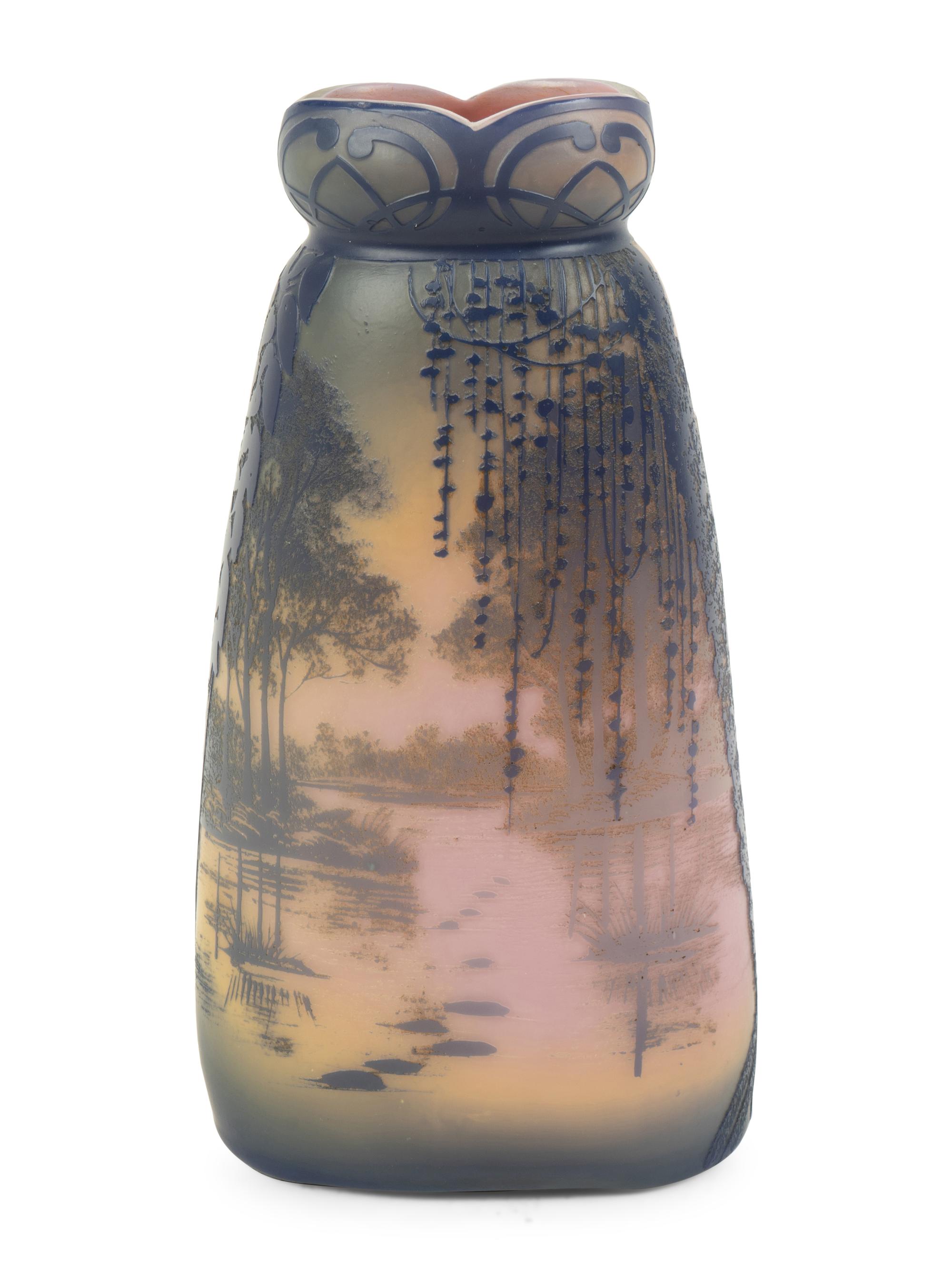 A Devez Cameo Glass Vase — 20TH CENTURY