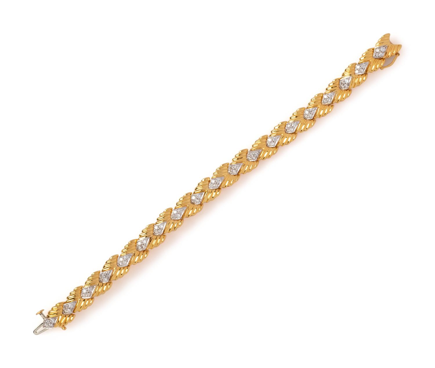 YELLOW GOLD AND DIAMOND BRACELET