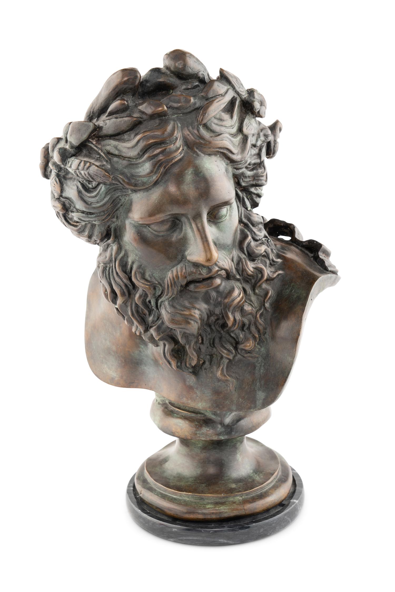 A Continental Bronze Bust