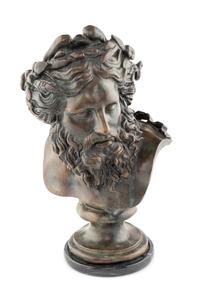 A Continental Bronze Bust