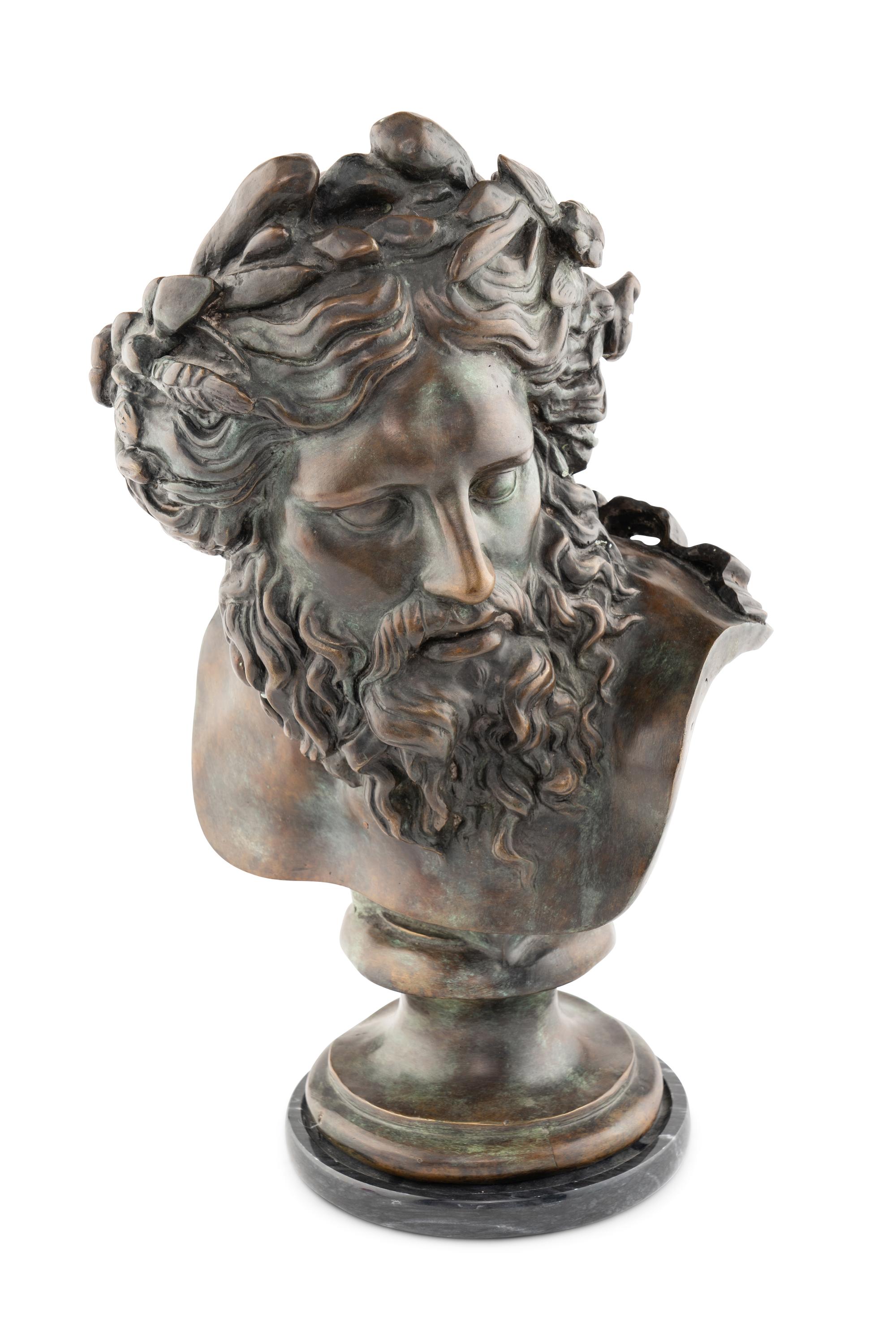 A Continental Bronze Bust