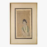 Attributed to Fang Wanyi方婉仪（款） 美人图 (Chinese b.1732-d.1779)