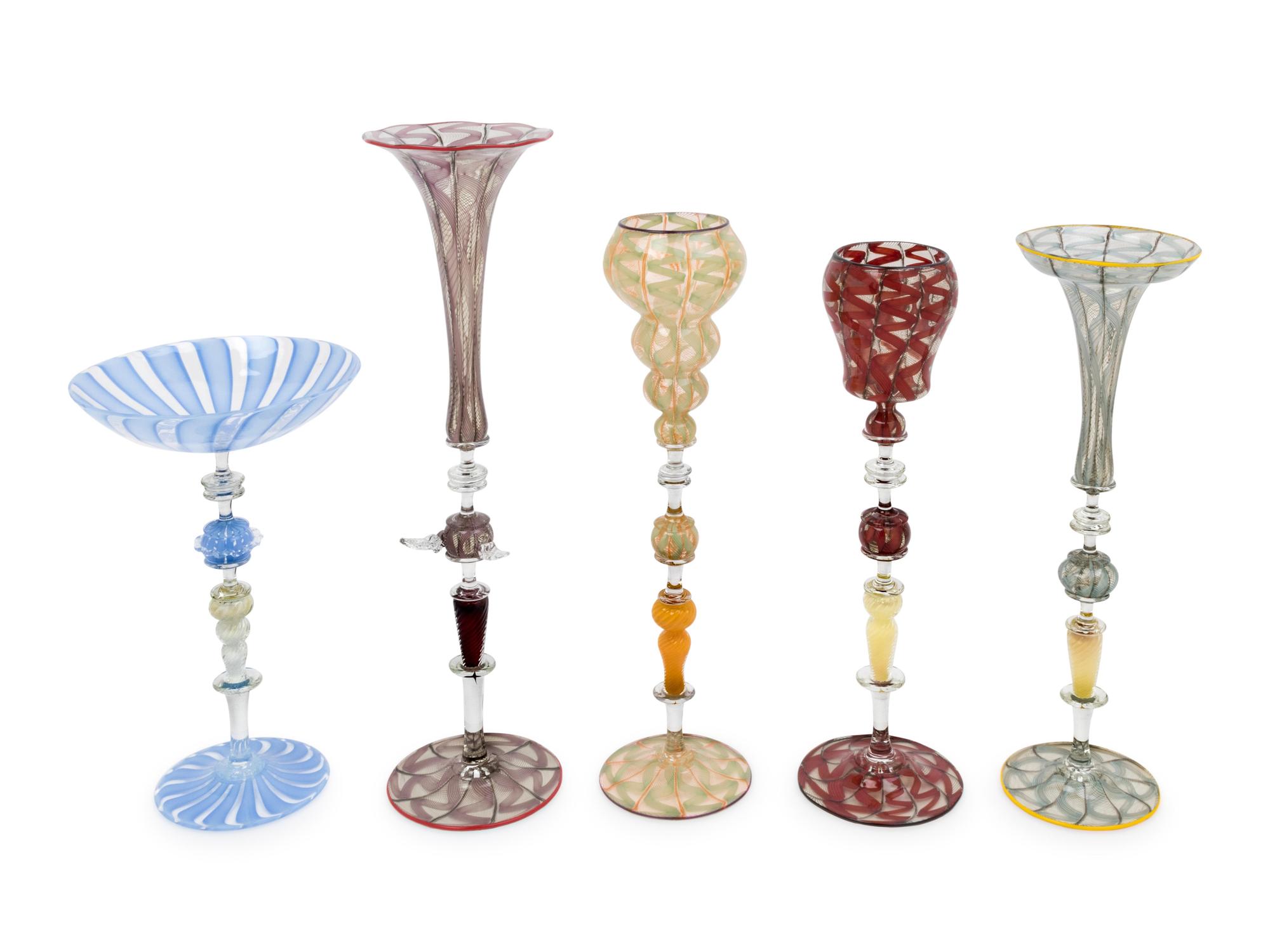 Five Stemmed Goblets