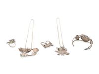 Zuni Channel Inlay Bird and Butterfly Jewelry