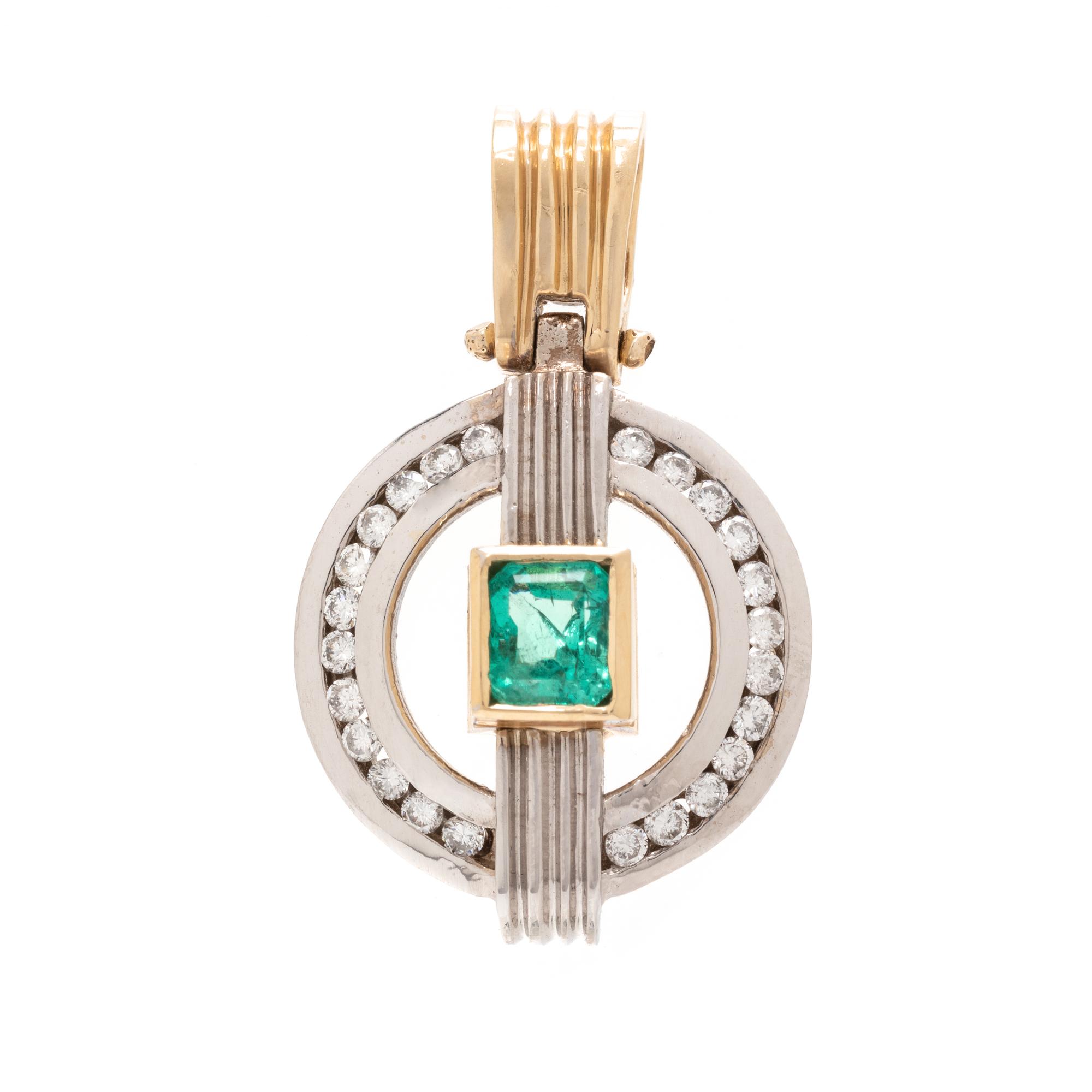 EMERALD AND DIAMOND PENDANT