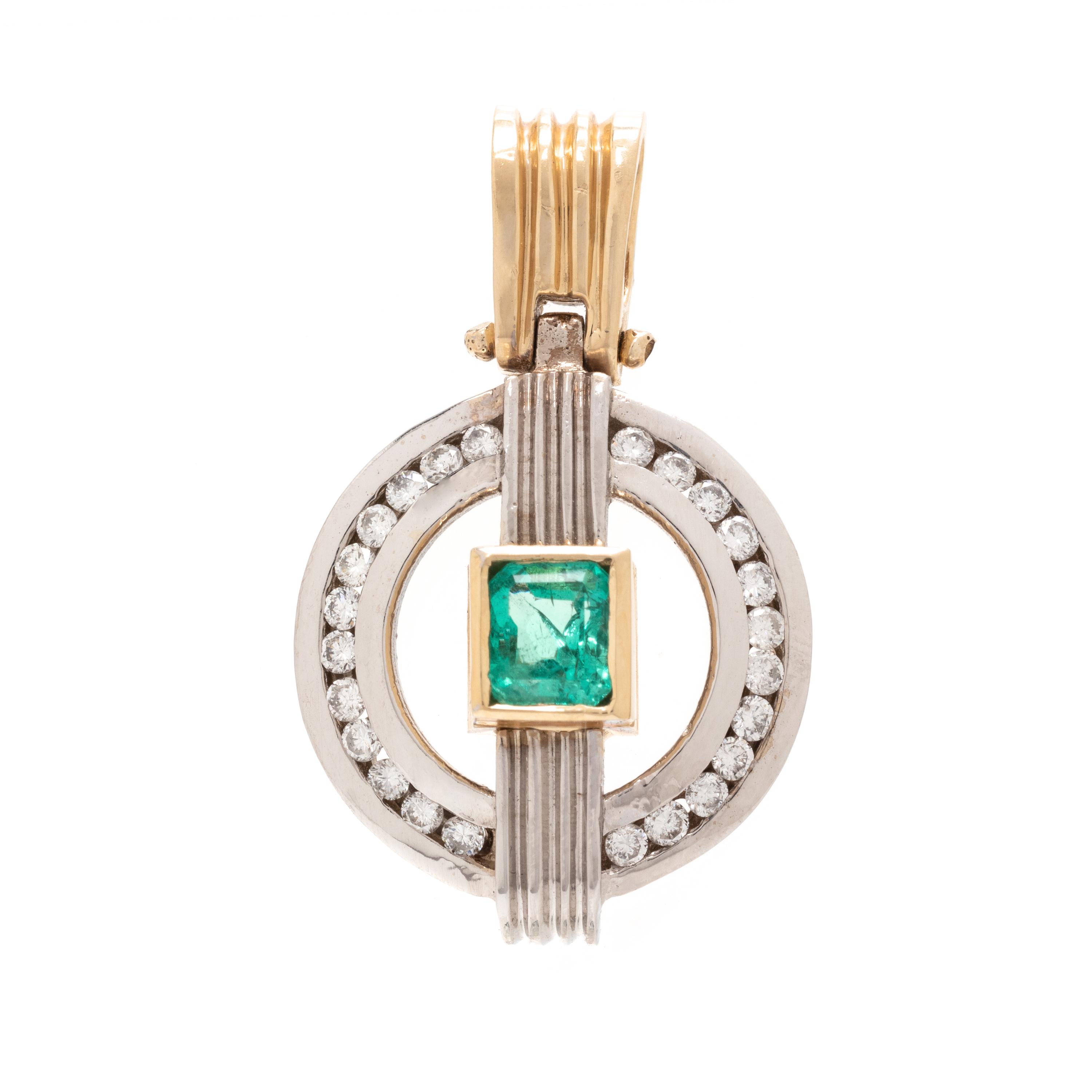 EMERALD AND DIAMOND PENDANT