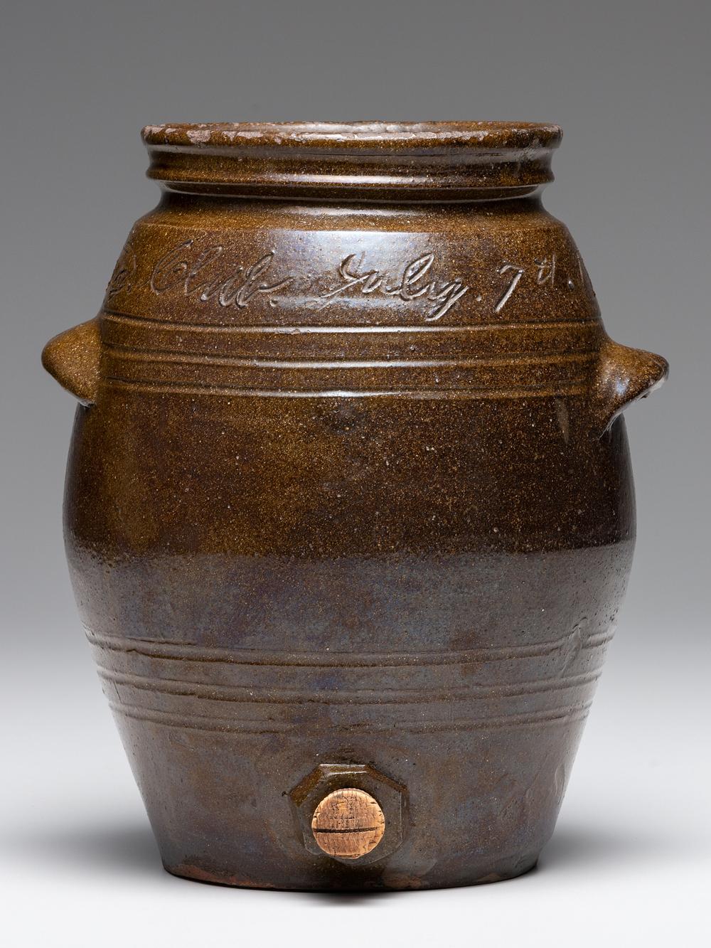 <div><strong>A Rare North or South Carolina “Colored Republicing Club” Stoneware Cooler</strong>&nbsp;</div>