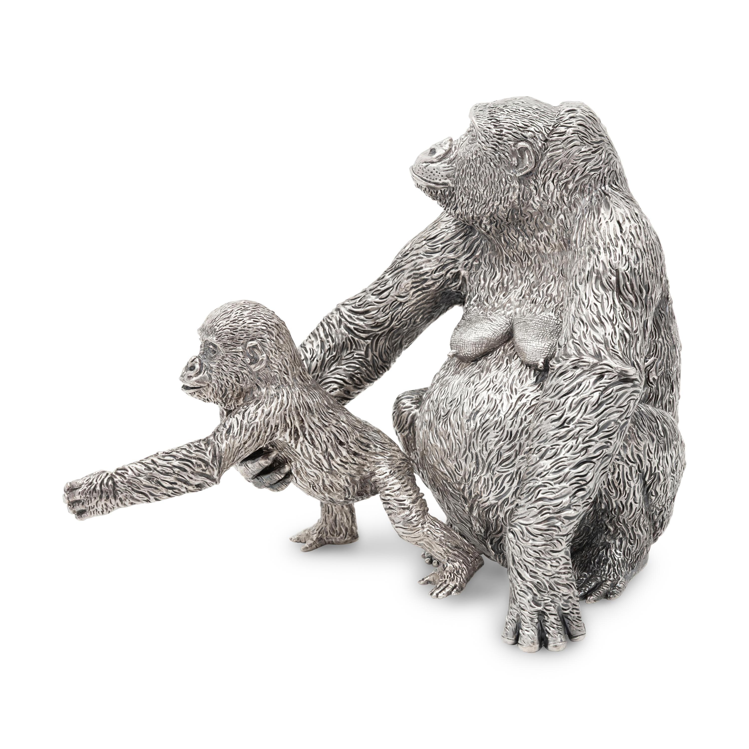 Patrick Mavros (London and Harare, Zimbabwe, Est. 1978) — Seated Female Gorilla with Baby , 2001