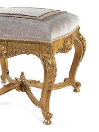 A Louis XV Style Giltwood Tabouret