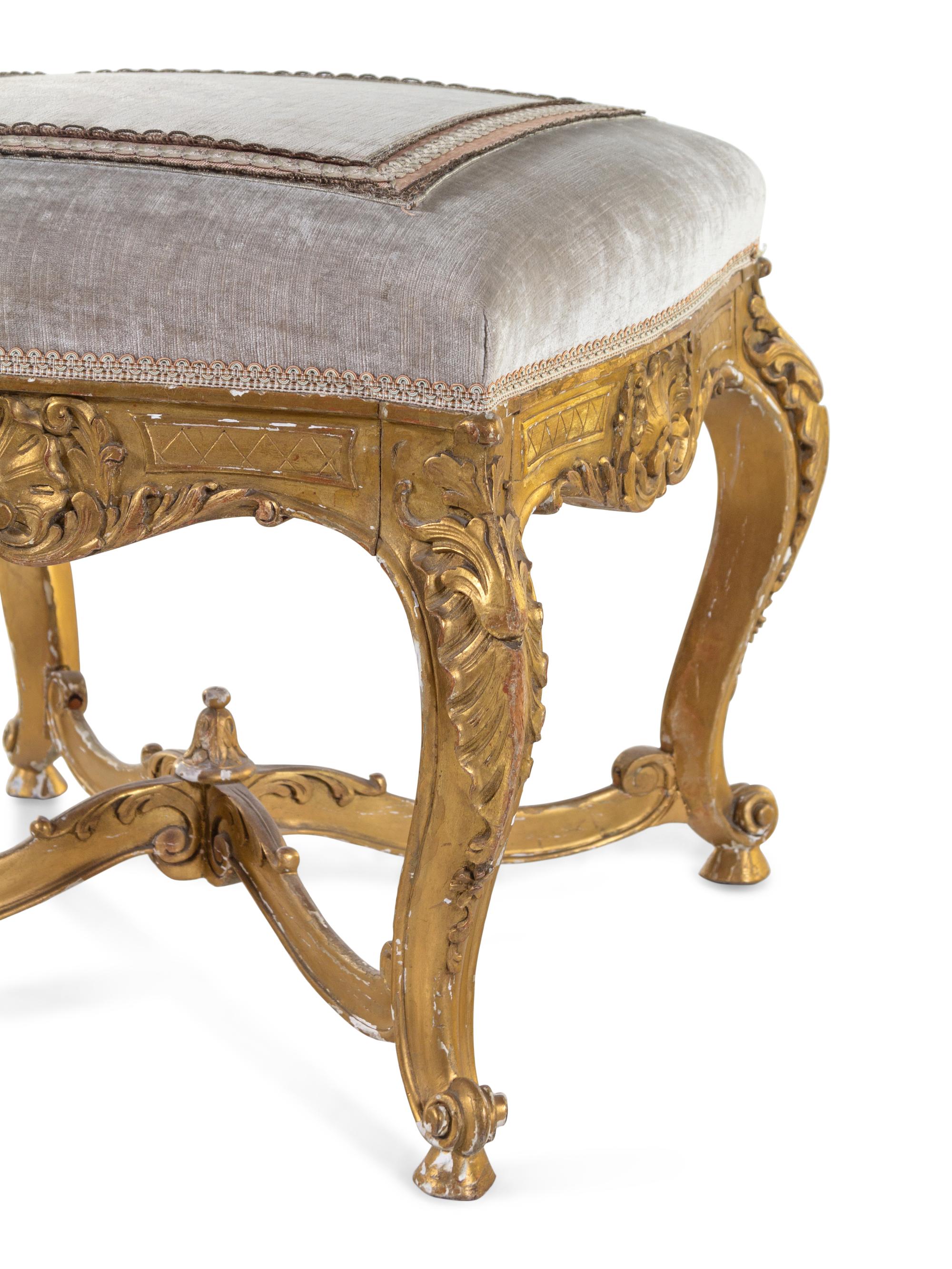 A Louis XV Style Giltwood Tabouret