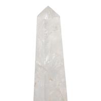 A Pair of Neoclassical Style Rock Crystal and Pietra Dura Obelisks