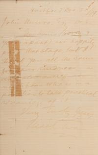 CLEMENS, Samuel ("Mark Twain") (1835-1910). Autograph note signed ("Mark Twain") to John Munro. Hartford, 25 December 1879.