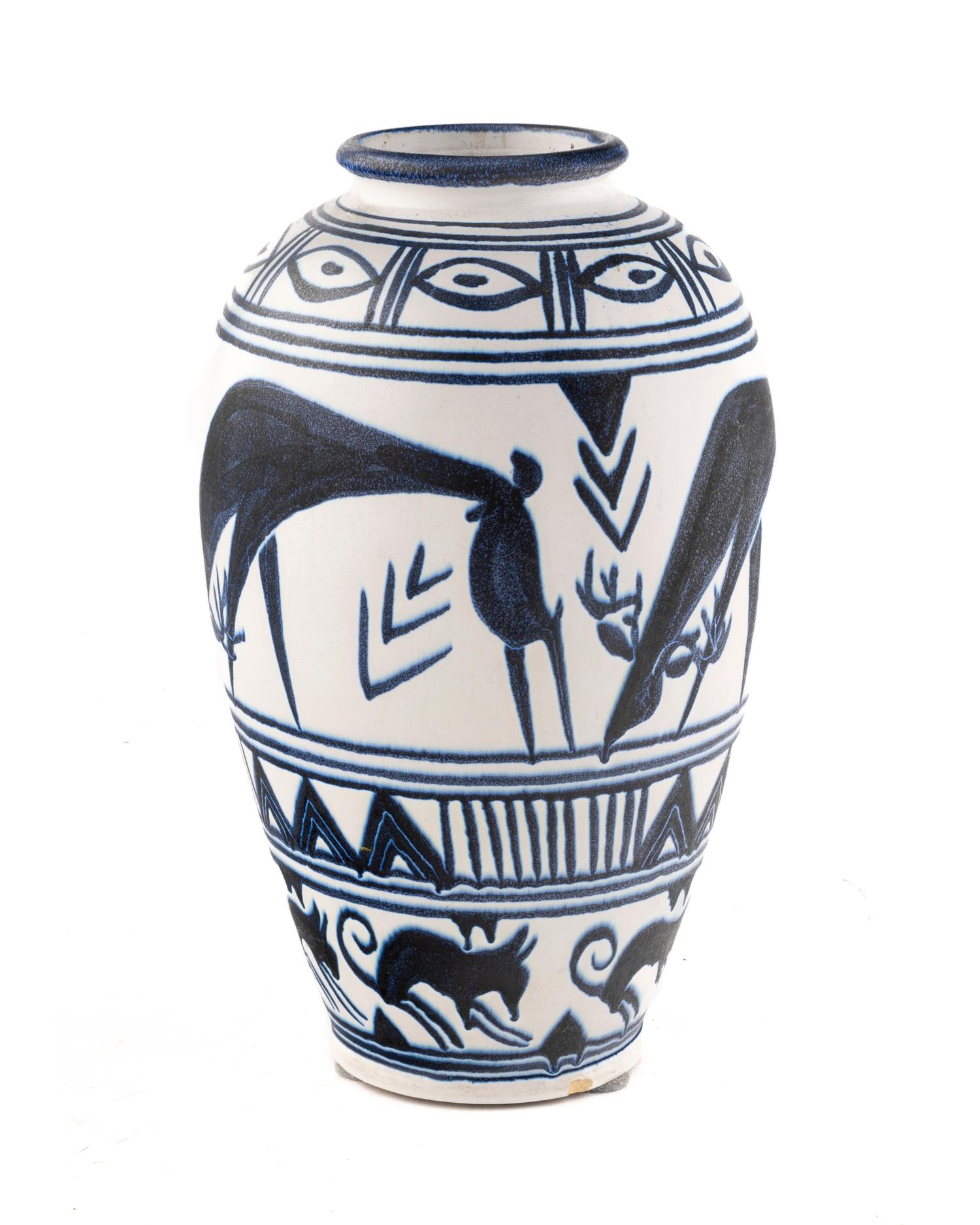 Large Figural Vase, 1950 Andersson & Johansson-Höganäs Keramik, Sweden