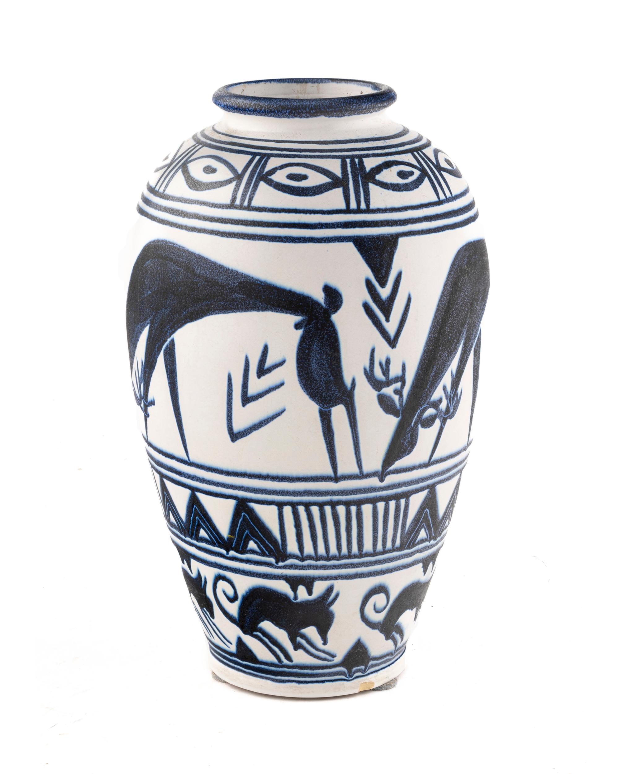 Large Figural Vase, 1950 Andersson & Johansson-Höganäs Keramik, Sweden