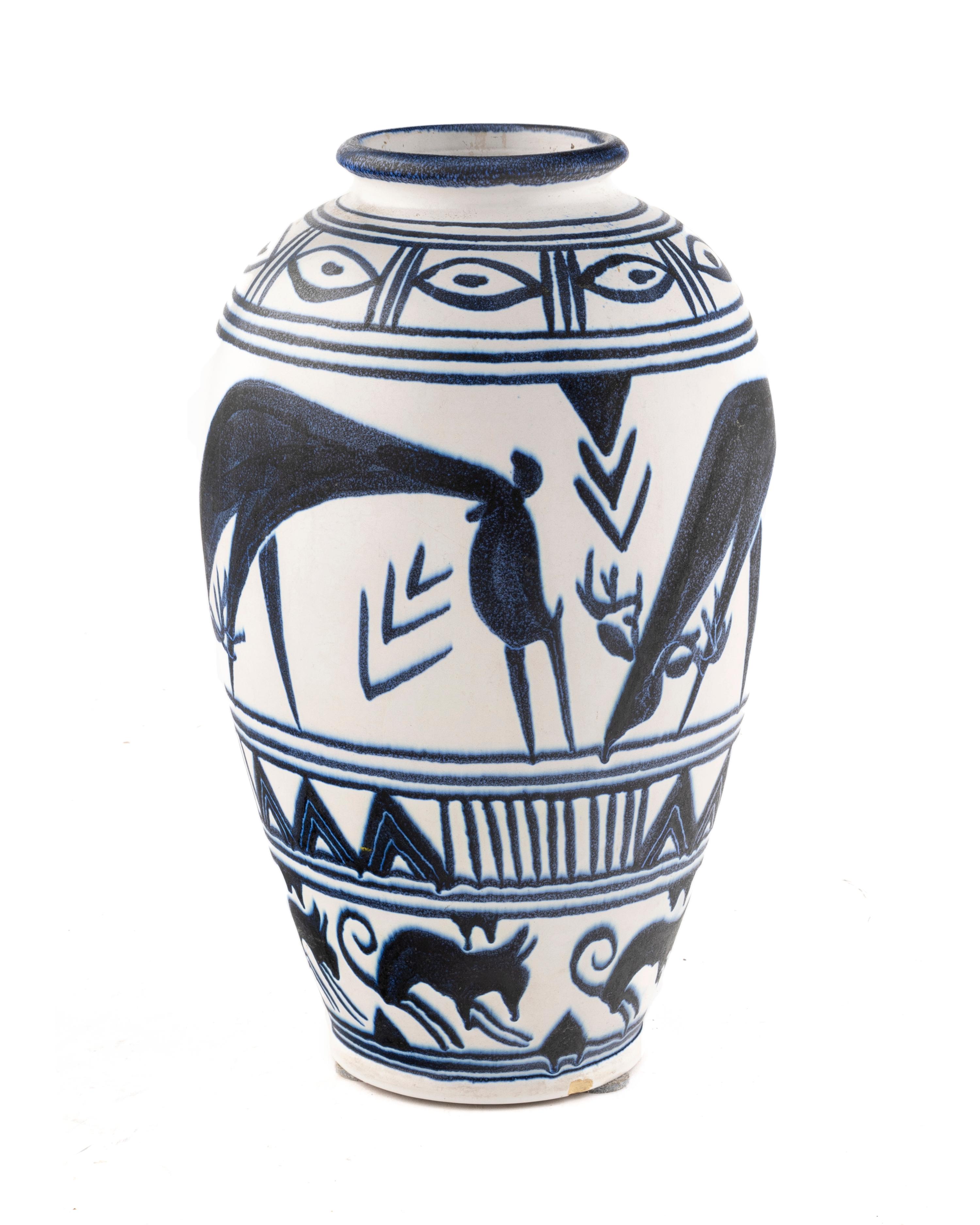 Large Figural Vase, 1950 Andersson & Johansson-Höganäs Keramik, Sweden