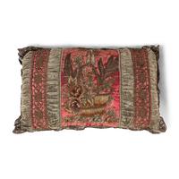 Two Continental Panels Worked as Cushions