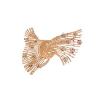 YELLOW GOLD, DIAMOND AND SYNTHETIC RUBY BROOCH