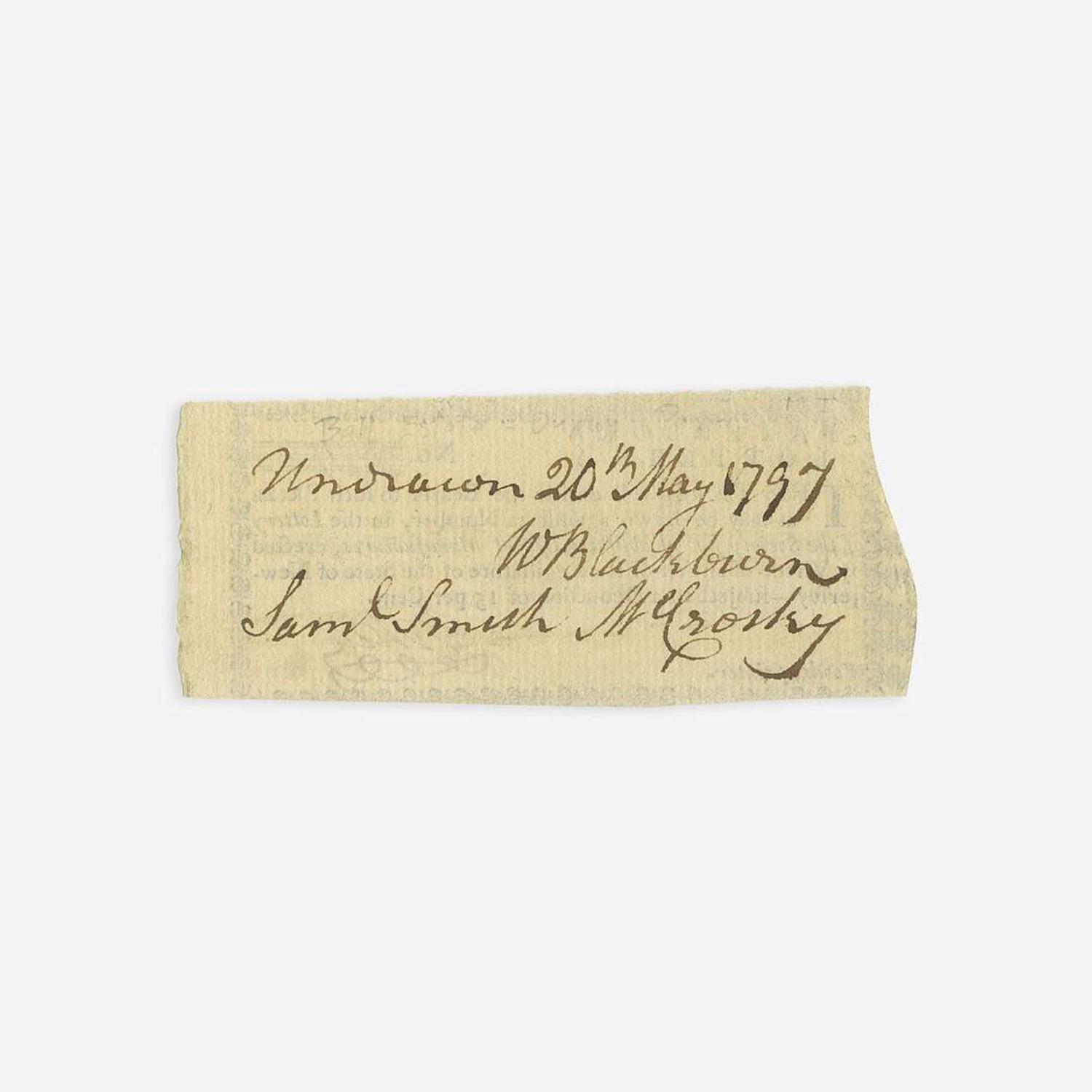 [Hamilton, Alexander] [Society for Establishing Useful Manufactures] Group of 3 Documents Relating the Society for Establishing Useful Manufactures