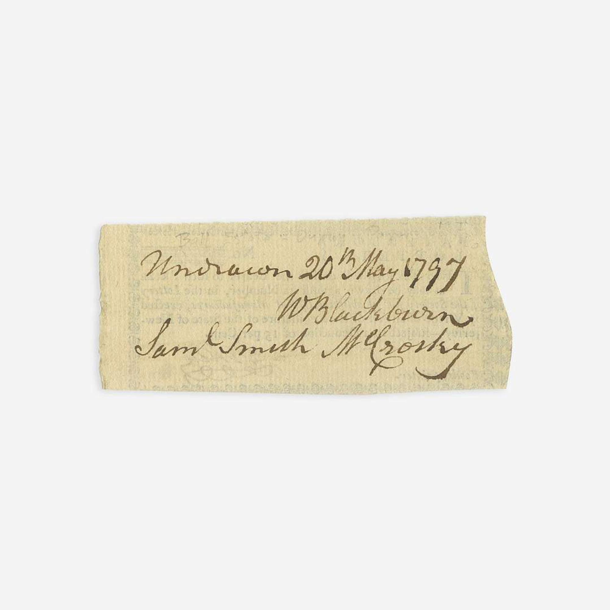 [Hamilton, Alexander] [Society for Establishing Useful Manufactures] Group of 3 Documents Relating the Society for Establishing Useful Manufactures