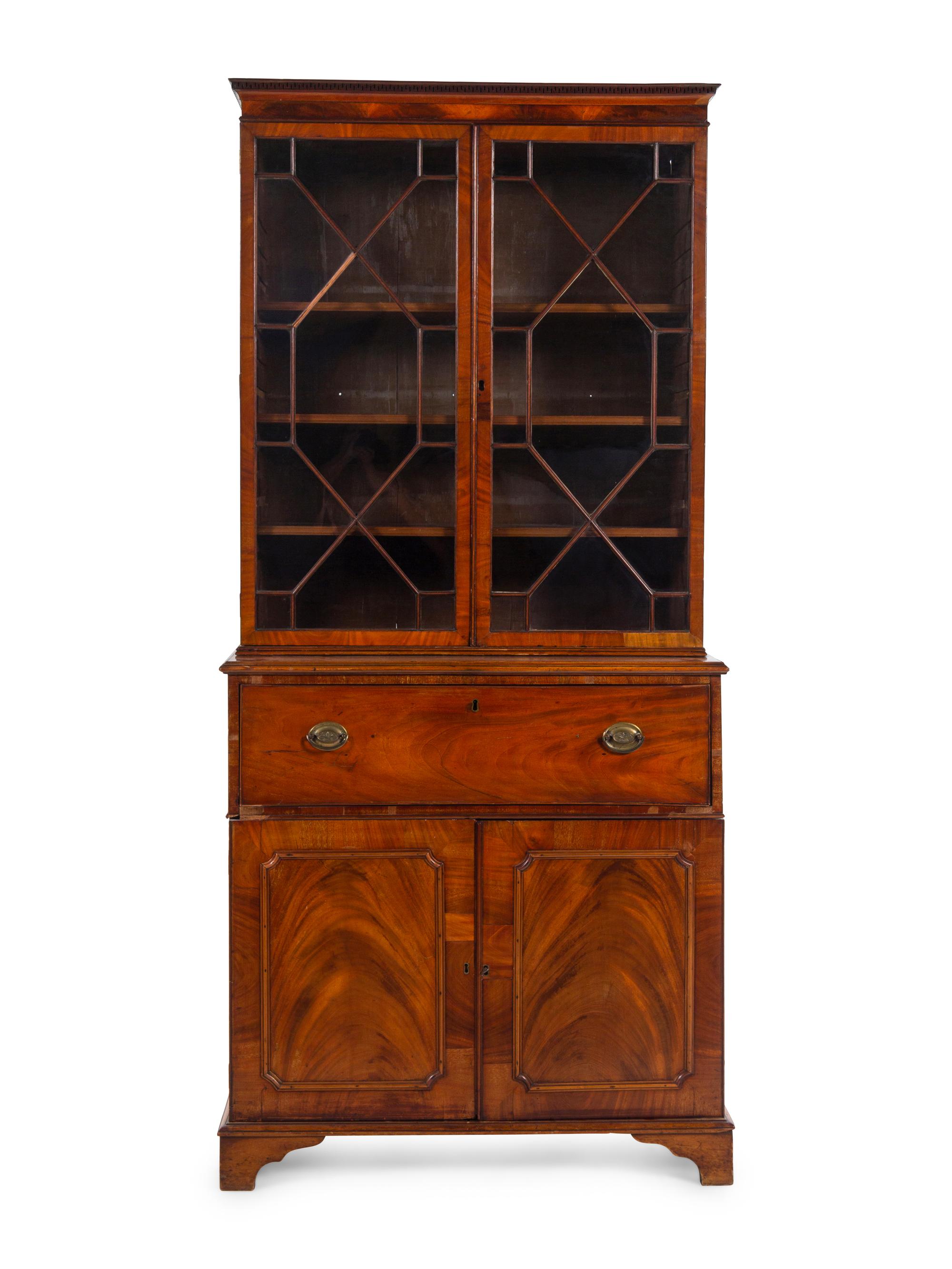 A George III Mahogany Secretary Bookcase