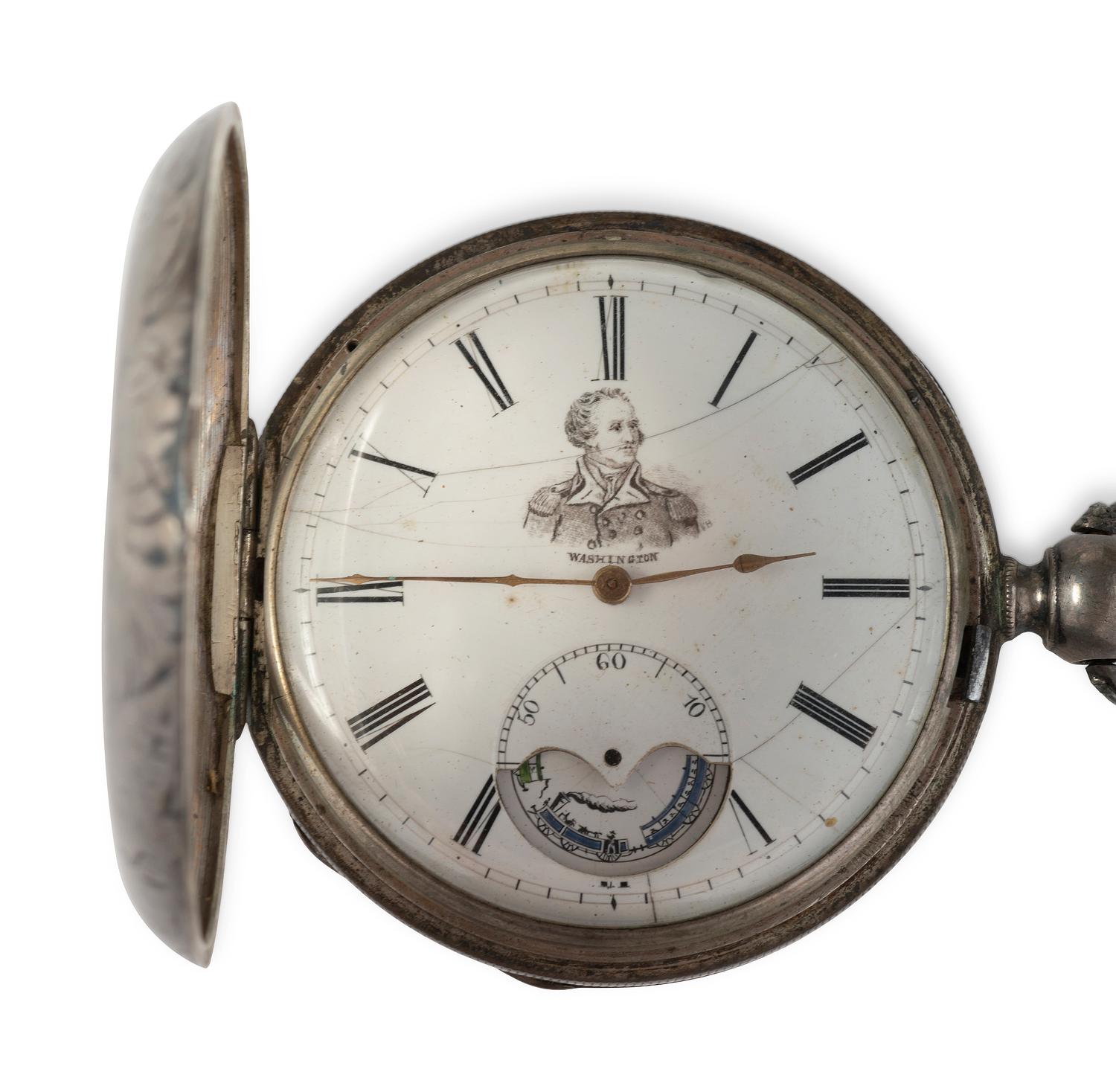 Private John R. Hallam, Company H., 2nd Ohio Volunteer Infantry Regiment. Pocket watch and letter.