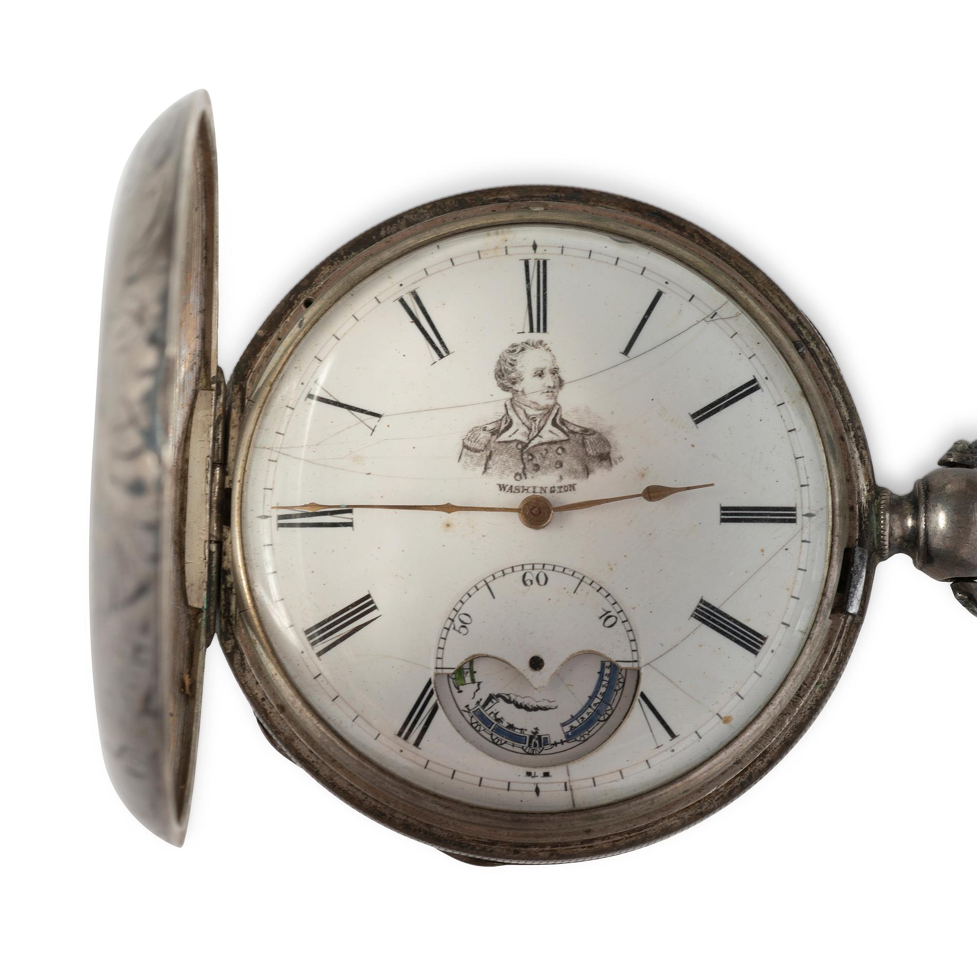 Private John R. Hallam, Company H., 2nd Ohio Volunteer Infantry Regiment. Pocket watch and letter.