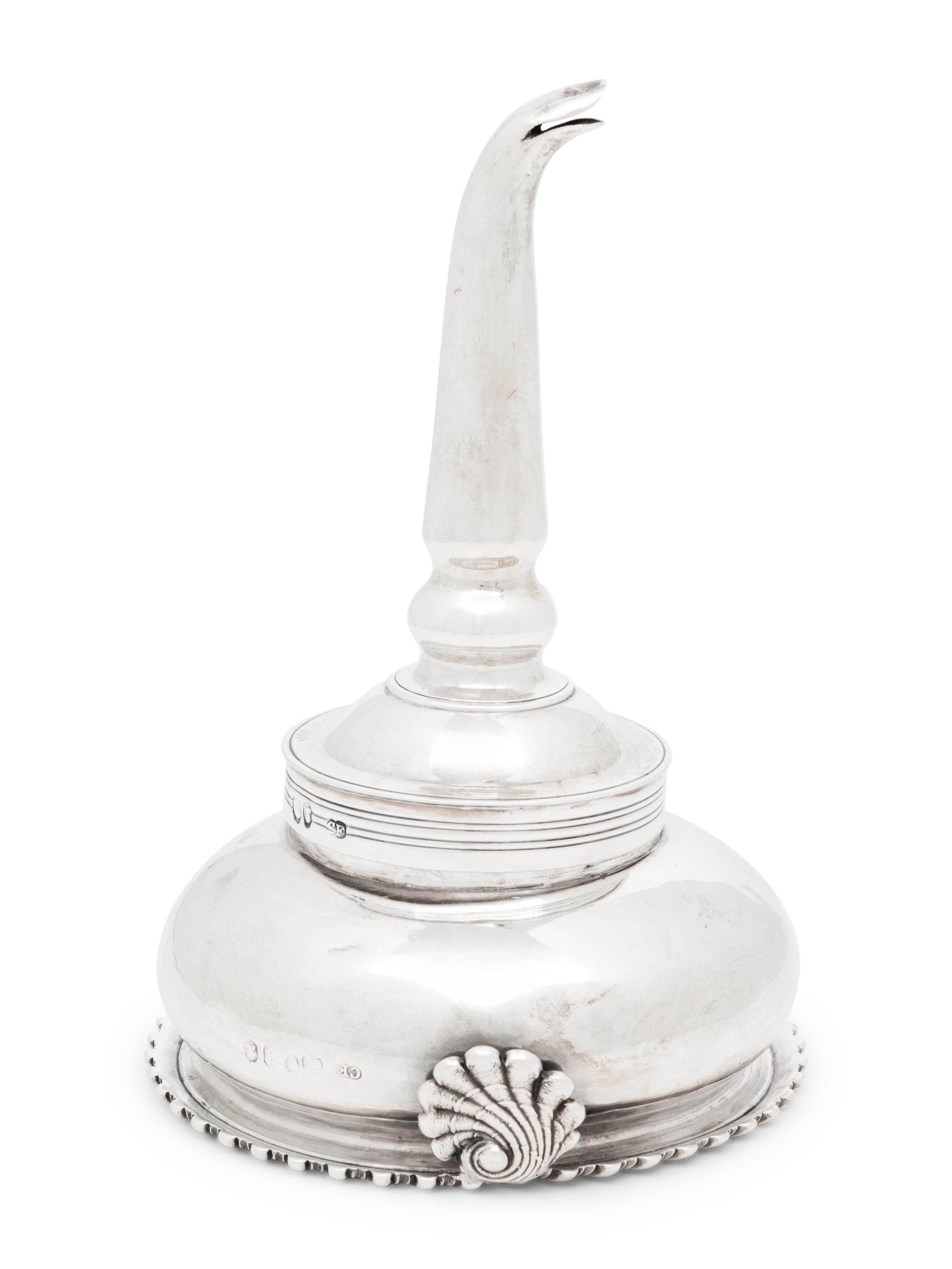 A George III Silver Wine Funnel
