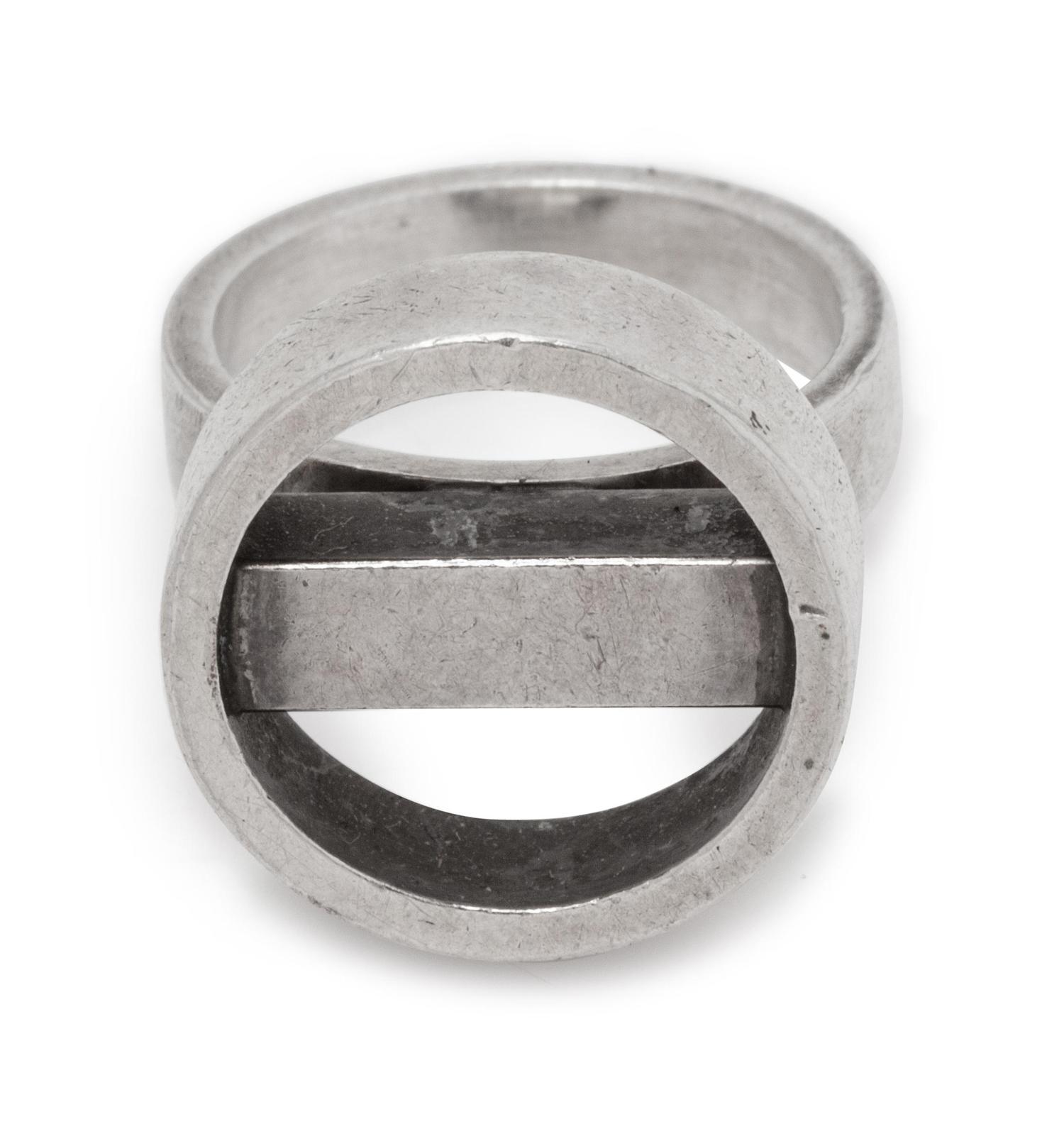 A Modernist Sterling Silver Ring, Soren Georg Jensen for Georg Jensen,