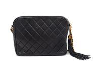 Chanel Flap Camera Bag in Quilted Navy Lambskin