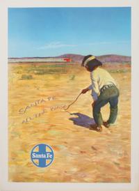 Four Santa Fe Railway Travel Posters Each 24 x 18 inches.