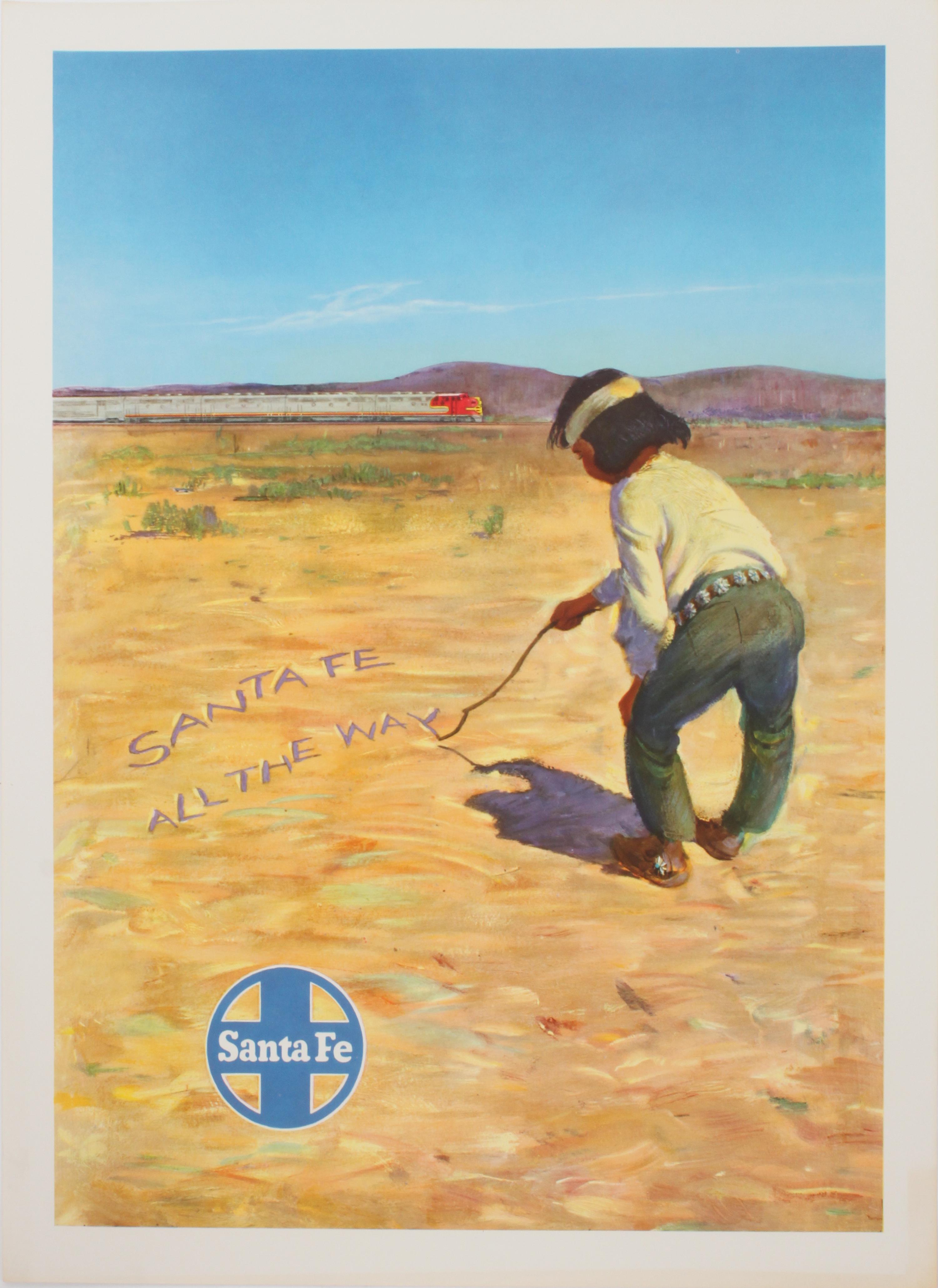 Four Santa Fe Railway Travel Posters Each 24 x 18 inches.