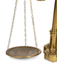 A Portuguese Butcher's Shop Two-Beam Brass Scale