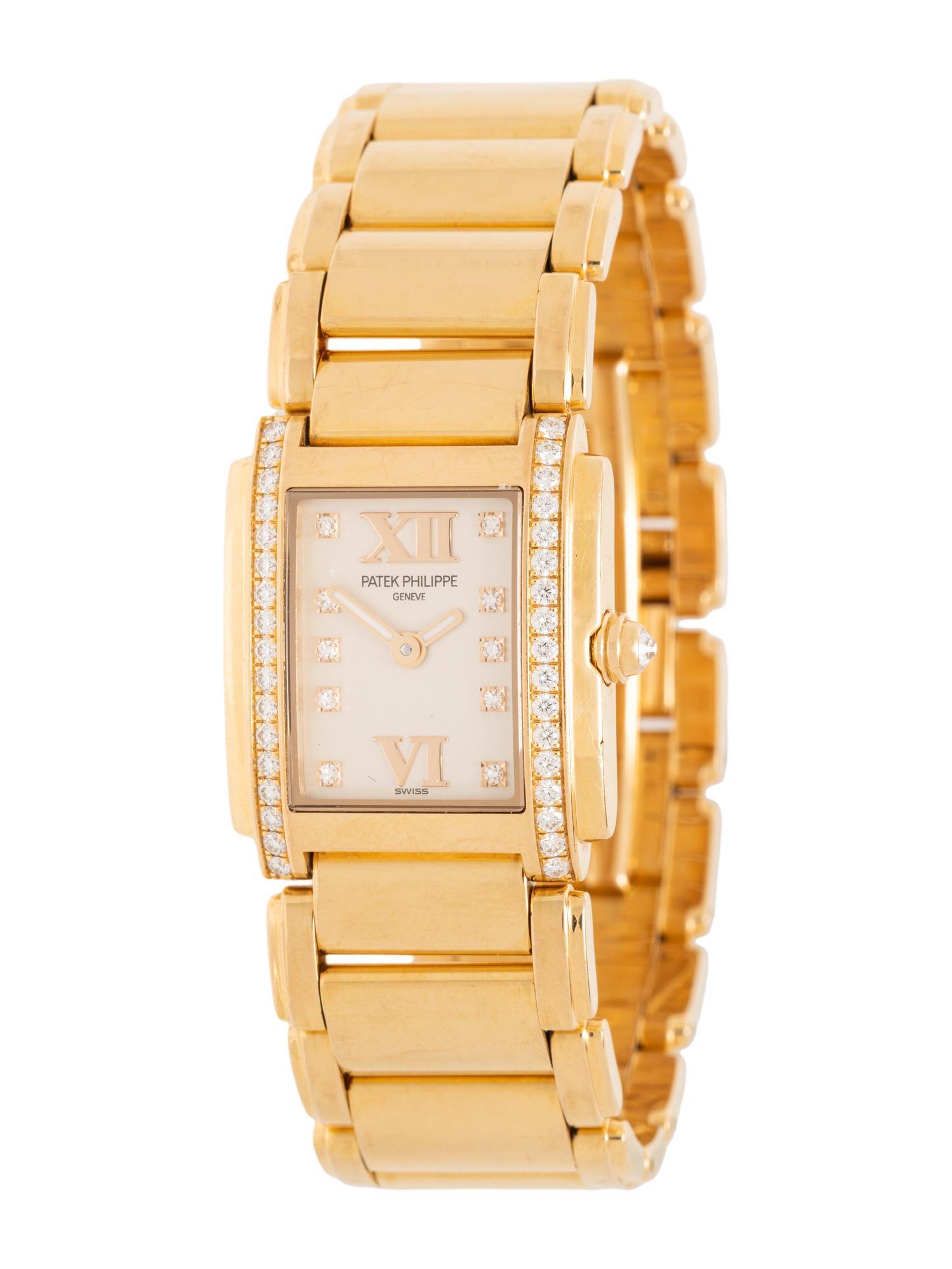 PATEK PHILIPPE, REF. 4908 18K ROSE GOLD AND DIAMOND 'TWENTY~4' WATCH, BOX & PAPERS
