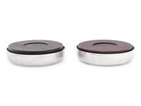 A Pair of Puiforcat Silver-Plate and Rosewood Hurricane Candle Holders