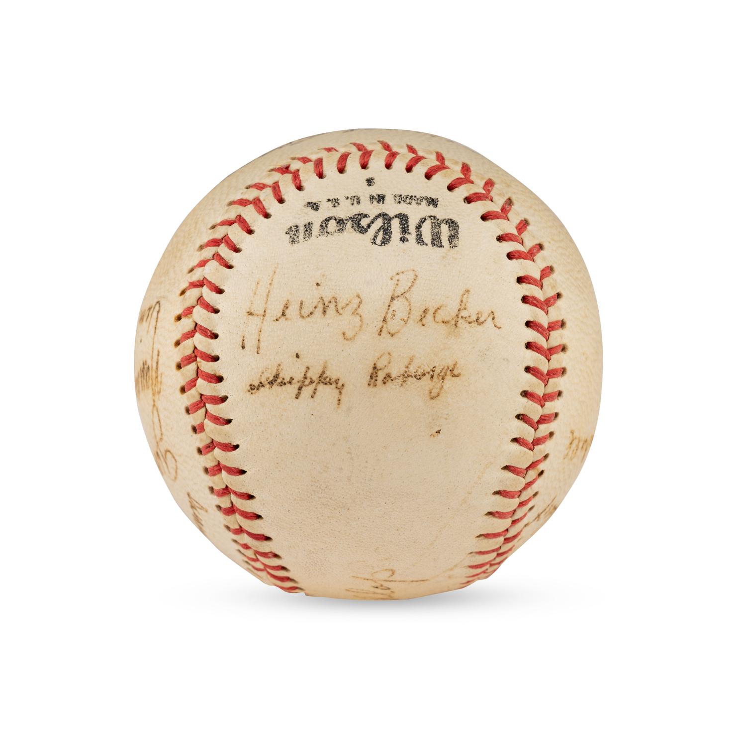 A 1948 Milwaukee Brewers Team Signed Autograph Baseball