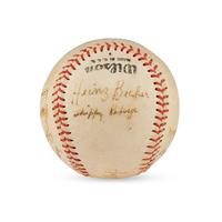 A 1948 Milwaukee Brewers Team Signed Autograph Baseball
