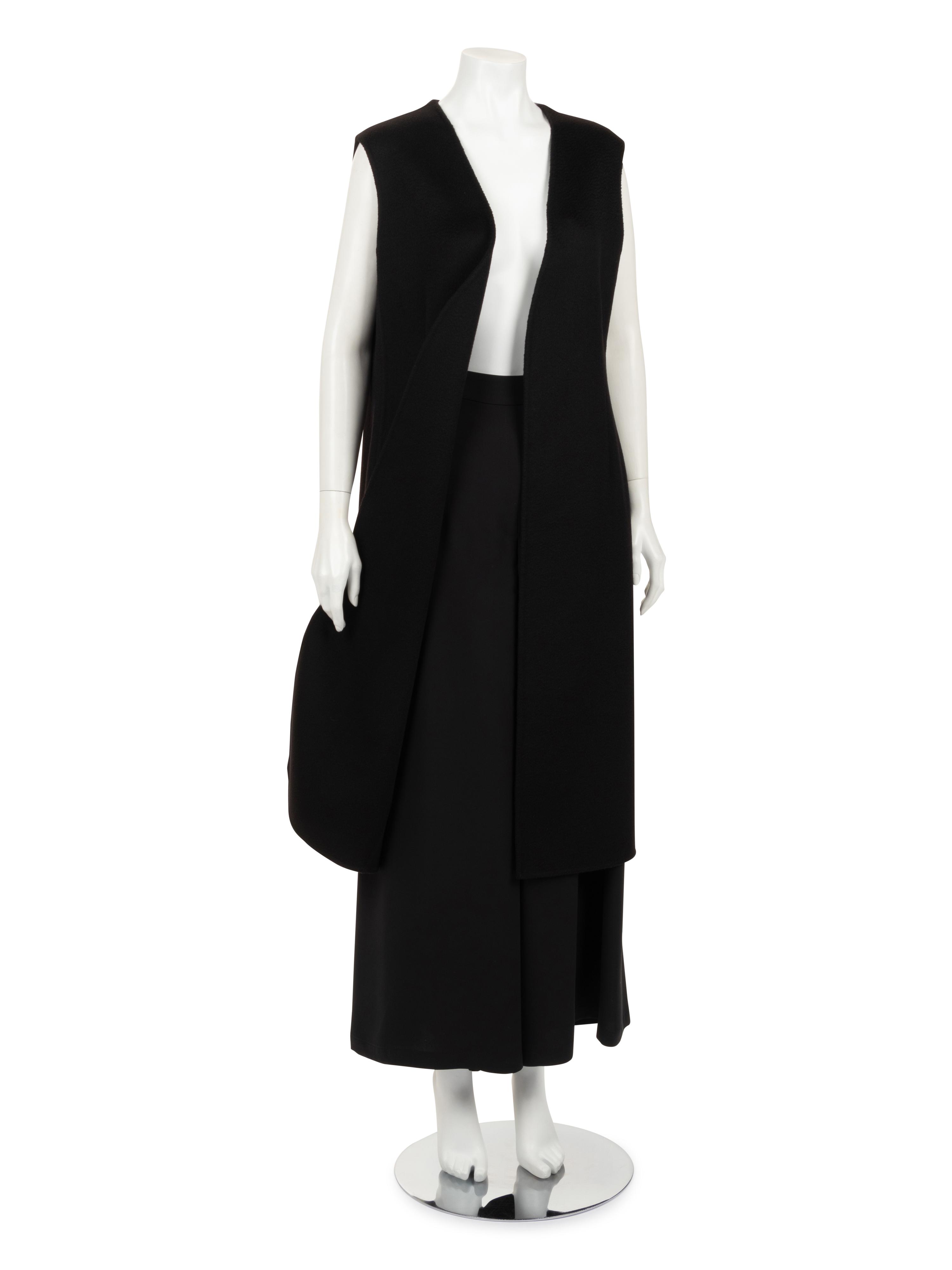 Christian Dior Sleeveless Cashmere Duster and Silk Culottes