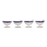 A Set of Four George III Pierced Silver Salt Cellars