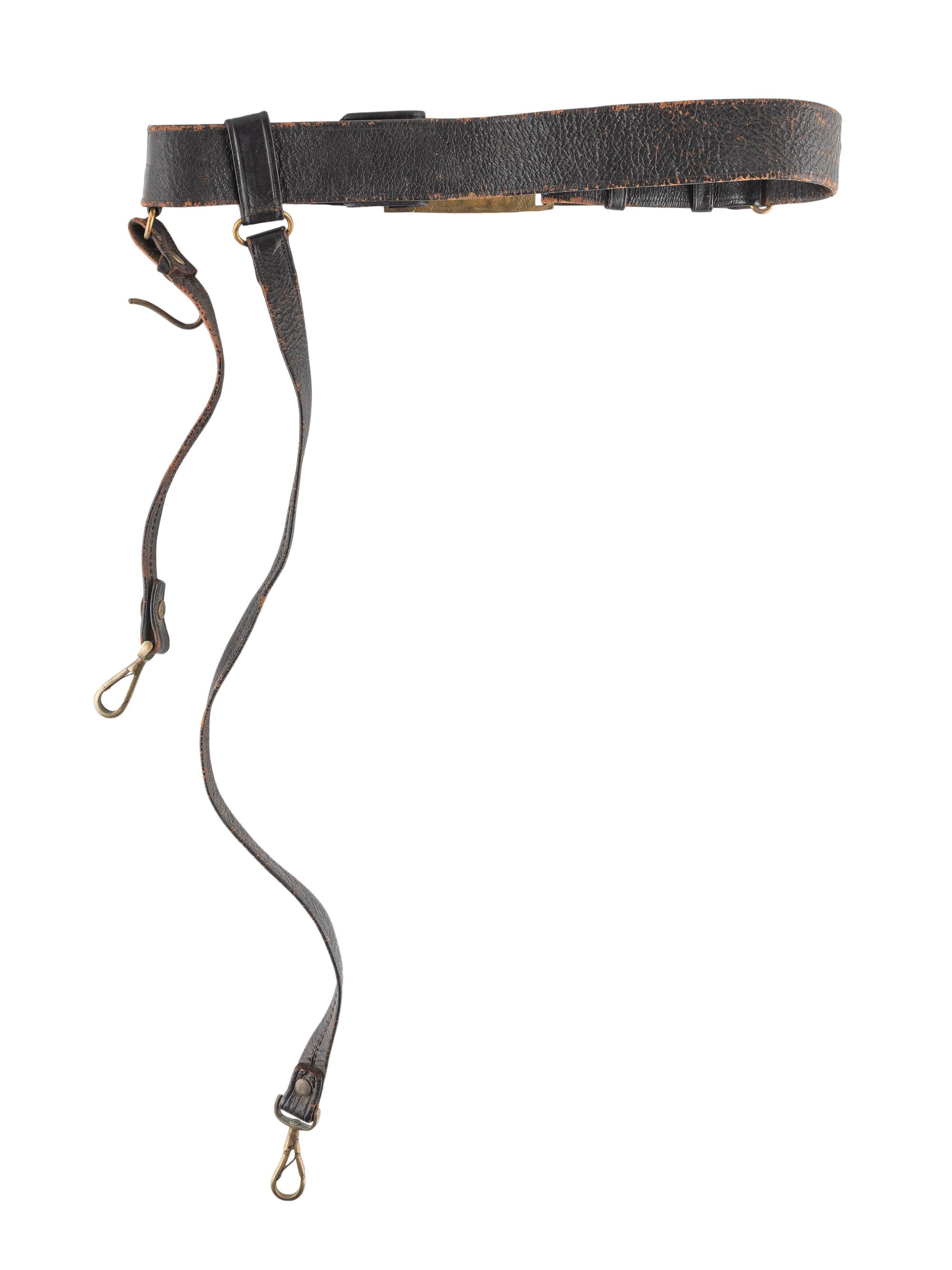 [CIVIL WAR]. Officer's sword belt equipped with Model 1851 belt plate.
