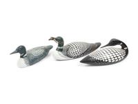 Six Carved and Polychrome Painted Loon Decoys