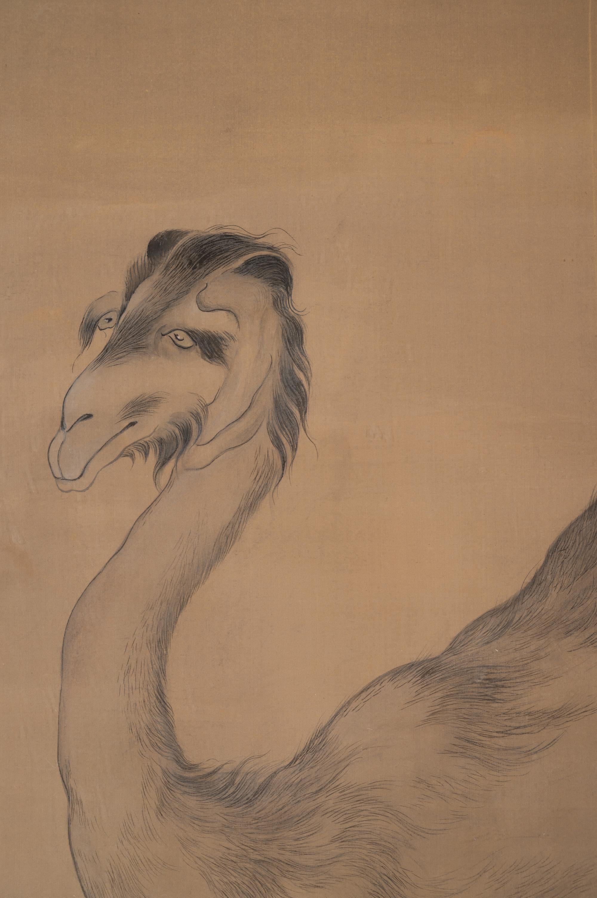 A Pair of Chinese Works on Silk Depicting Camels — 20TH CENTURY