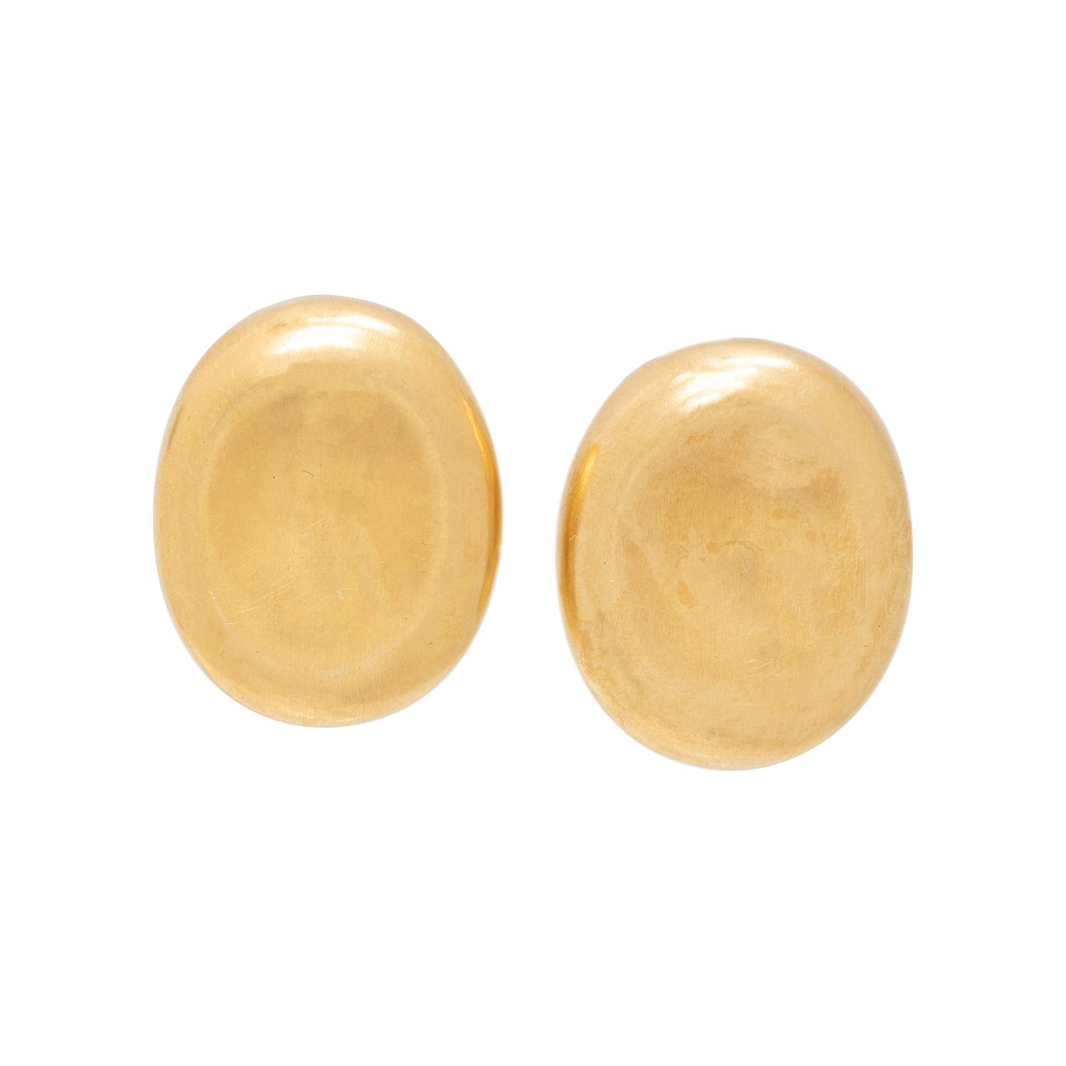 ANGELA CUMMINGS, YELLOW GOLD CLIP EARRINGS